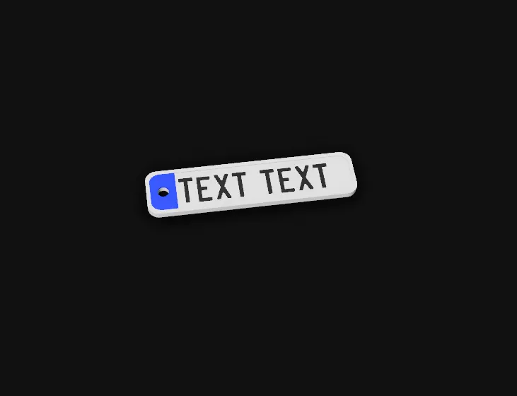 EU Licence plate Customizable, commercial use