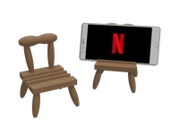 Support téléphone chaise en bois — photo 1