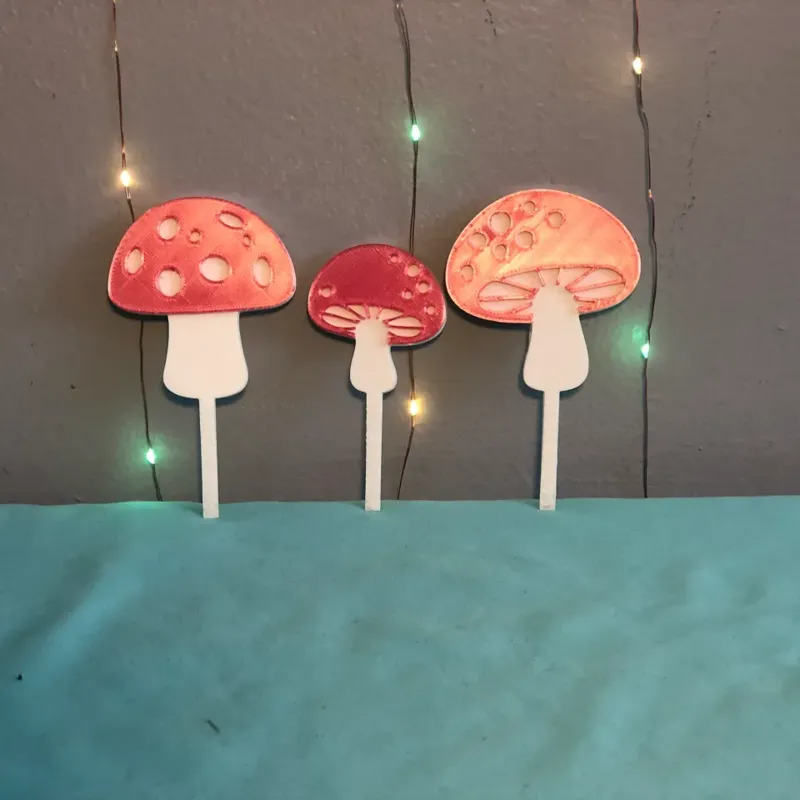 Mushroom Plant Stakes