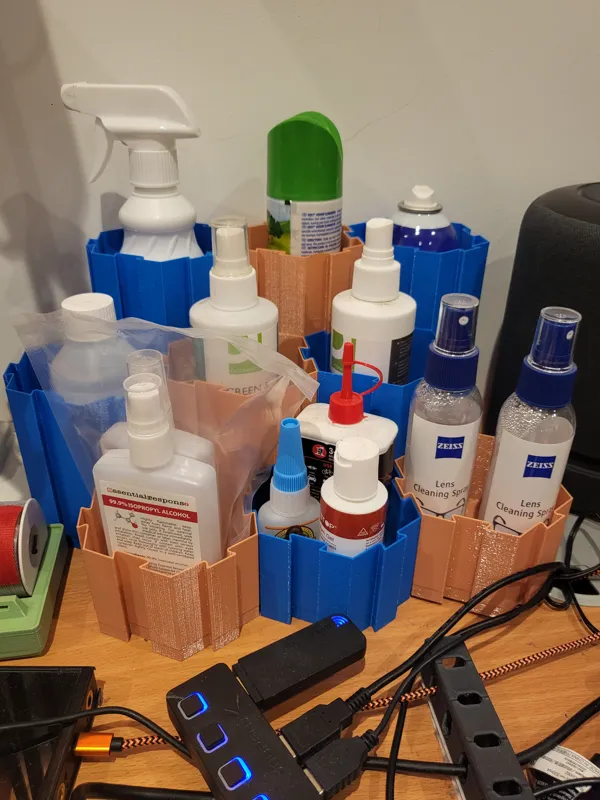 Modular honeycomb desk organiser remix