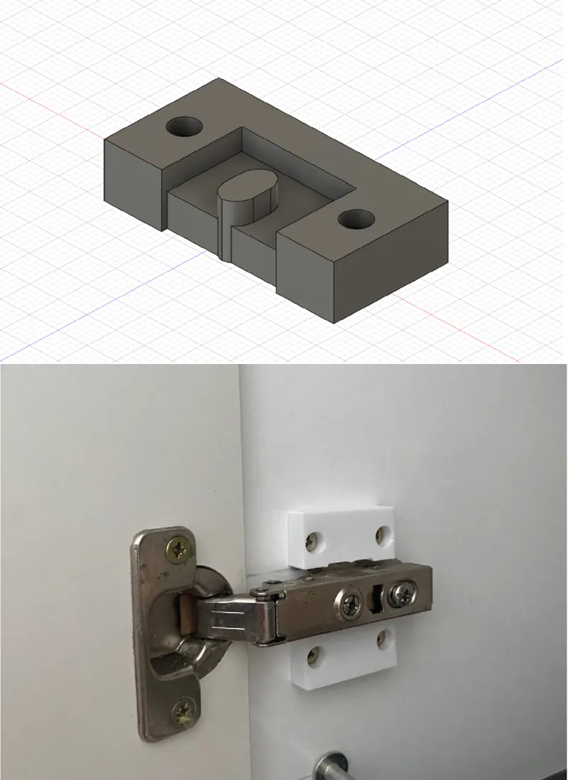 Door hinge repair detail