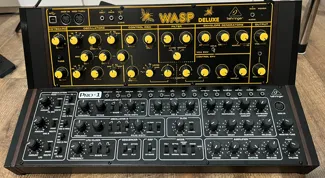 Behringer dual stand for desktop synths