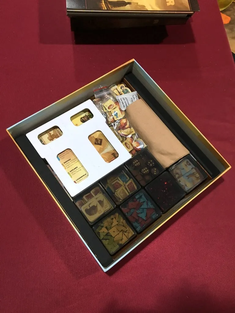 Near And Far board game - Card storage