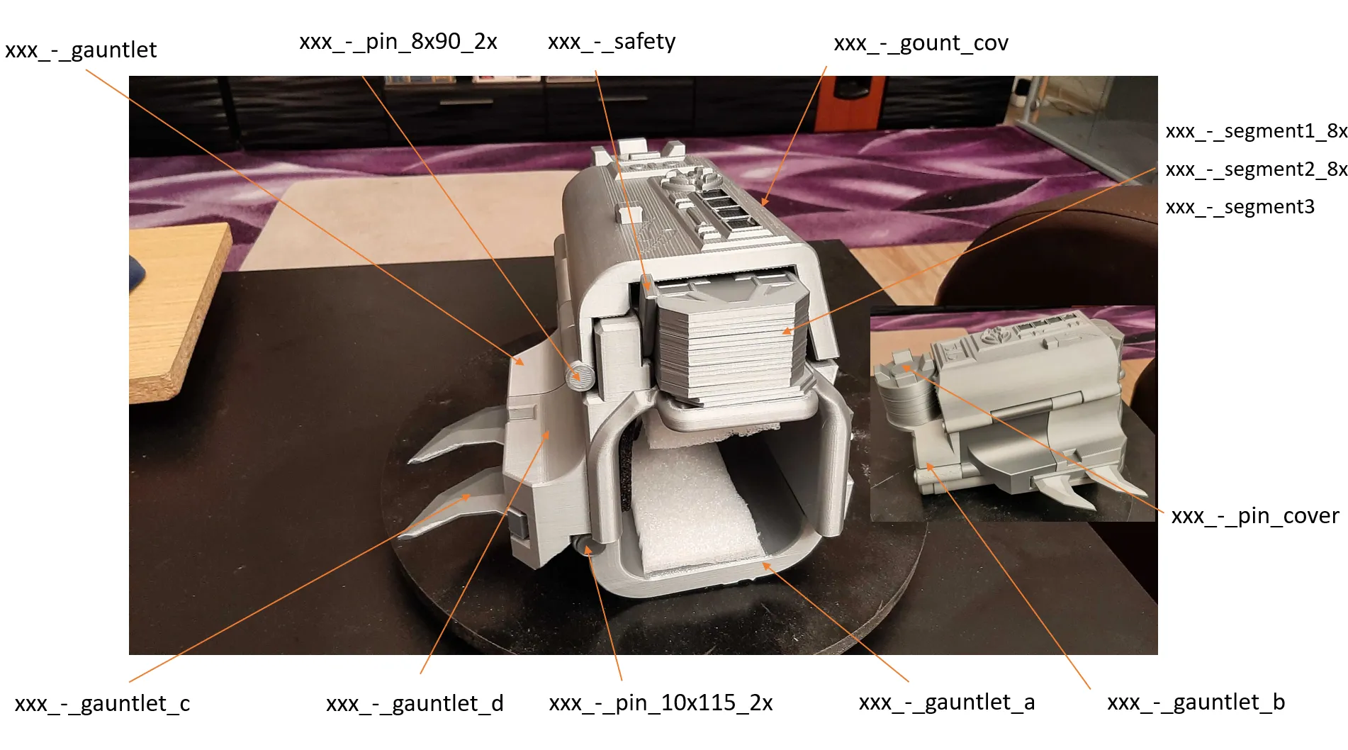 Predator gauntlet with the retractable shield - Free 3D Print Model ...