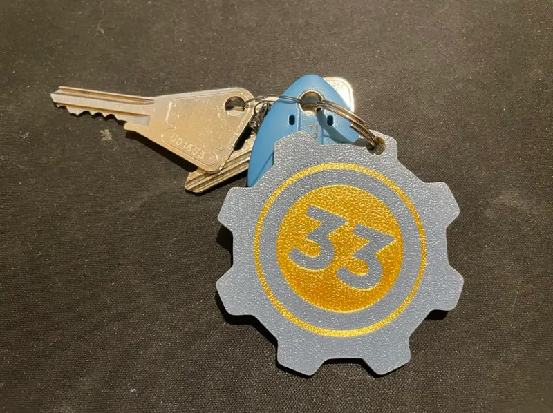 Shelter 33 Vault-Tec Fallout Keychain