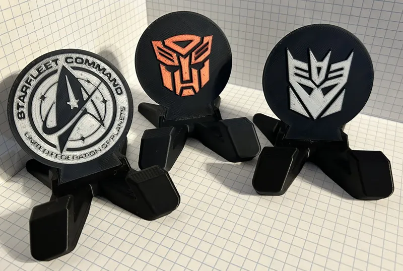 Modular Phone Stand with Logo Medallion