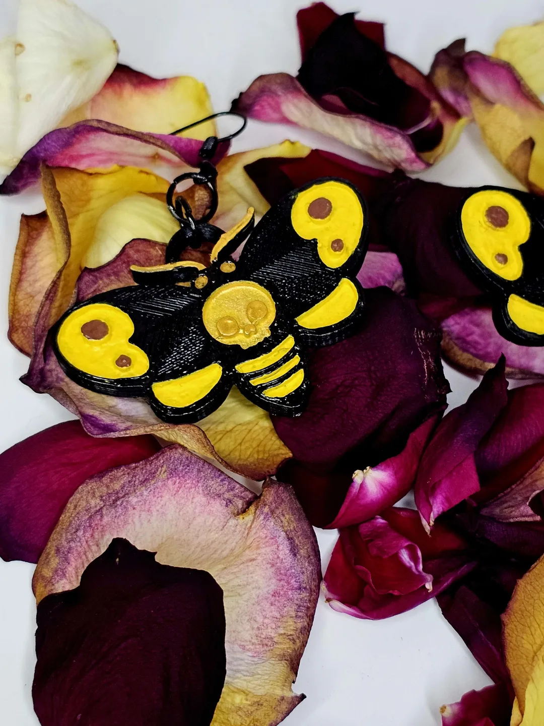 Cute Death Moth Earrings view 2
