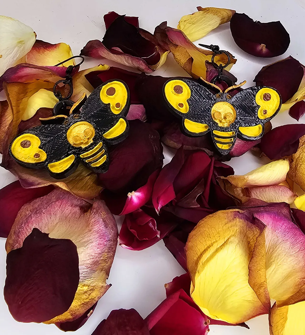 Cute Death Moth Earrings view 3