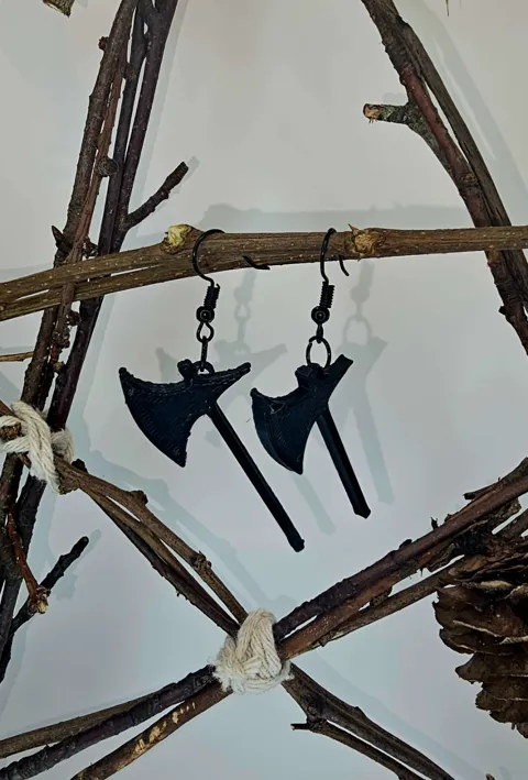 Battle Axe Earrings view 2