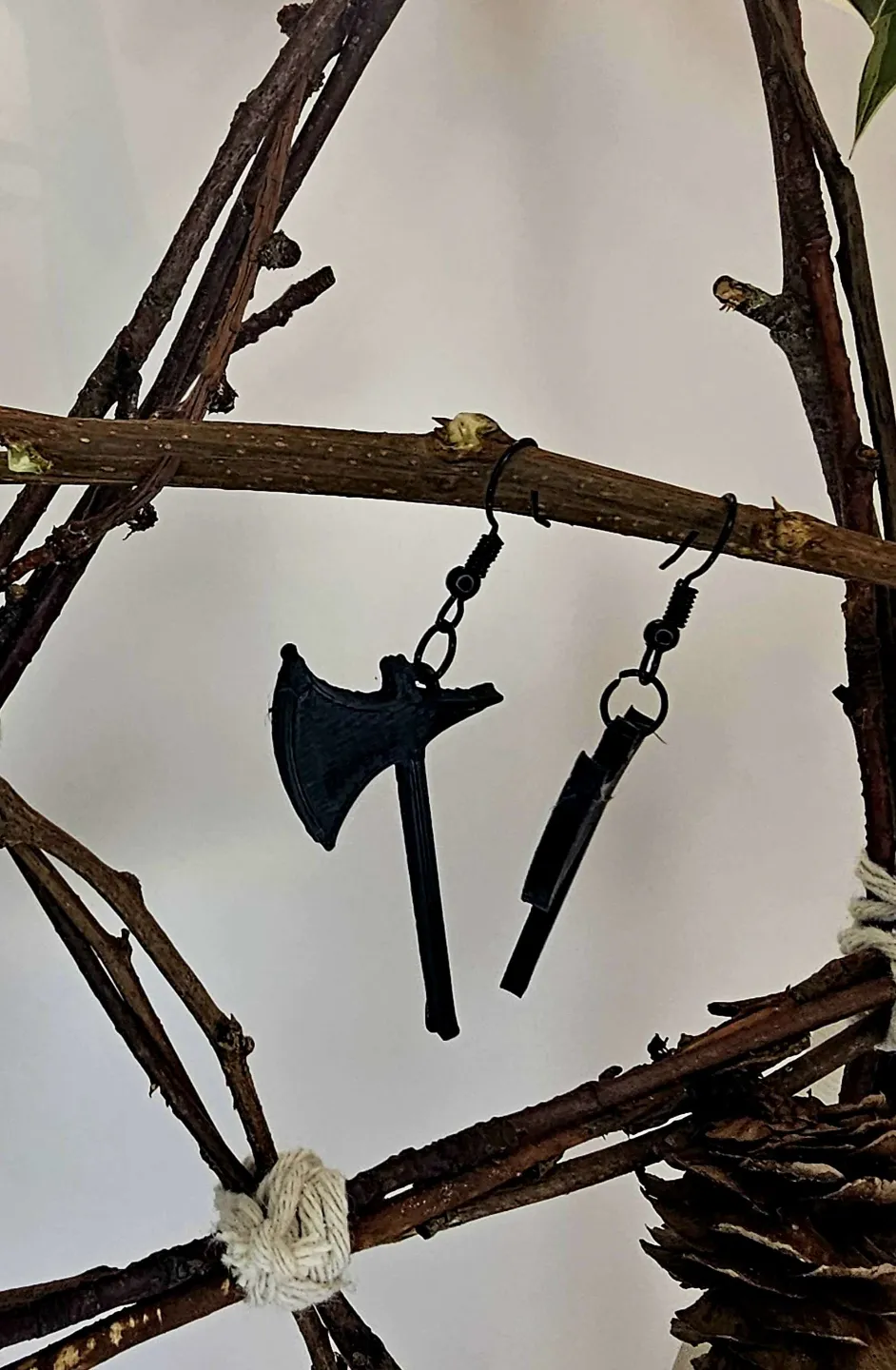 Battle Axe Earrings view 3