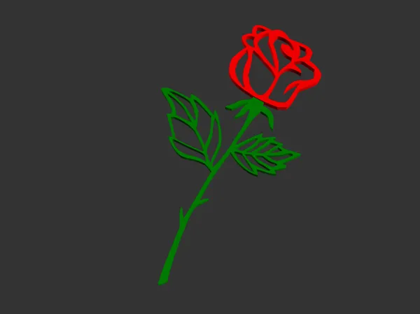 Rose multicolore simple