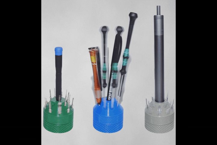 Rotating Screwdriver Stand (with printed bearing)