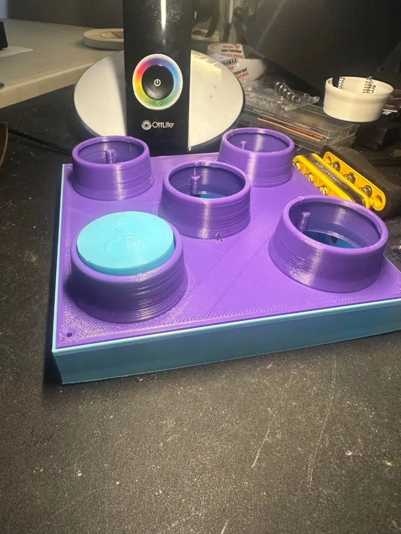 5 sprung Buttons with Lower Enclosure