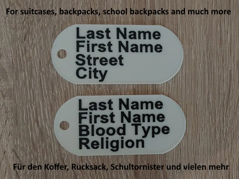 Luggage tag / Gepäckanhänger