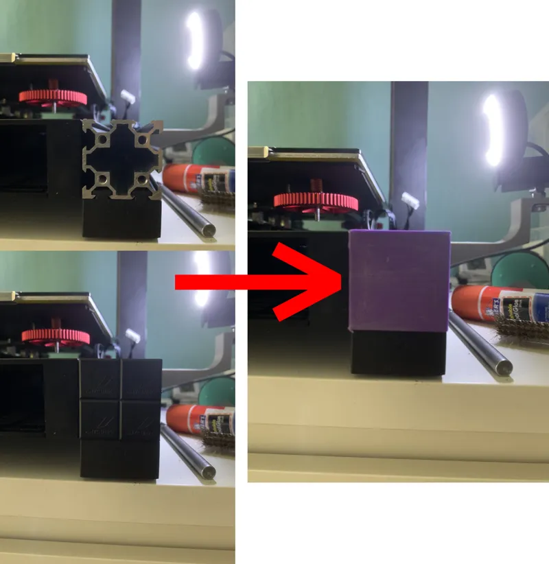 4040 (V slot) Endcap with bottom space for feet
