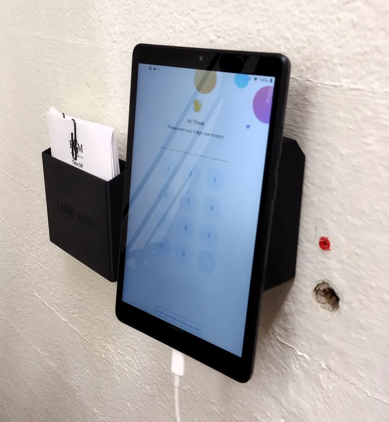 Inclined two way small tablet wall mount