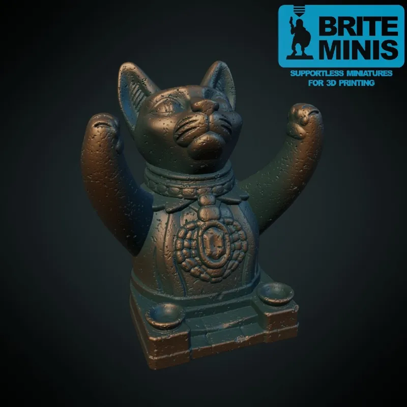 Cat god altar (Supportless, FDM-friendly)