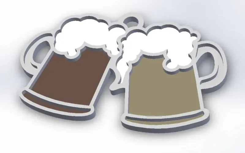 Beers cheers Keychain
