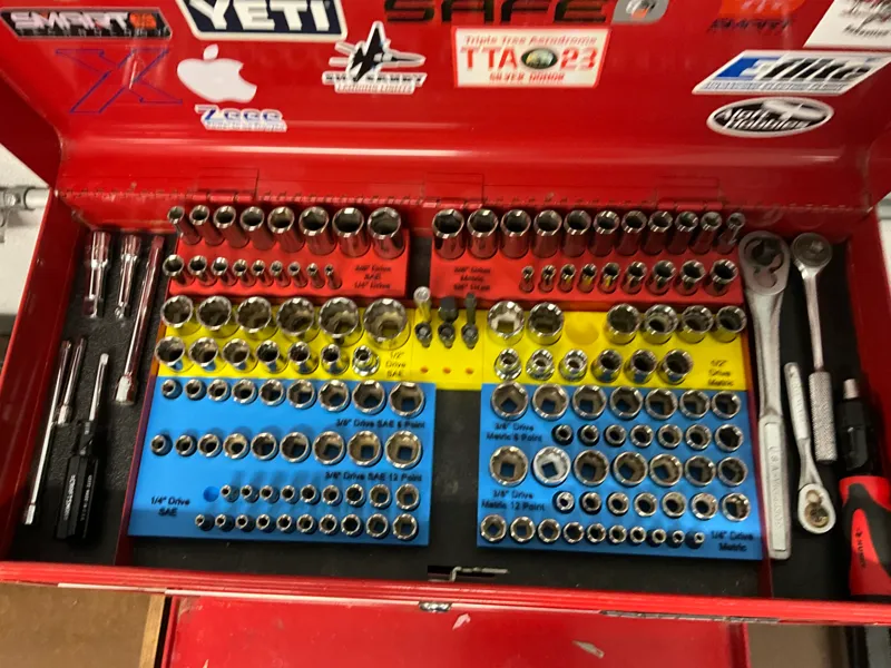 Socket Organizer Metric and SAE 1/2-3/8-1/4" Drive
