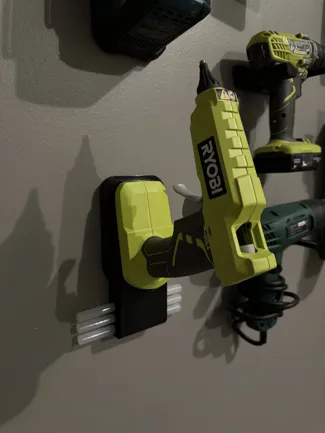 Ryobi Hot Glue Gun Wall Mount w/ Glue Stick holder