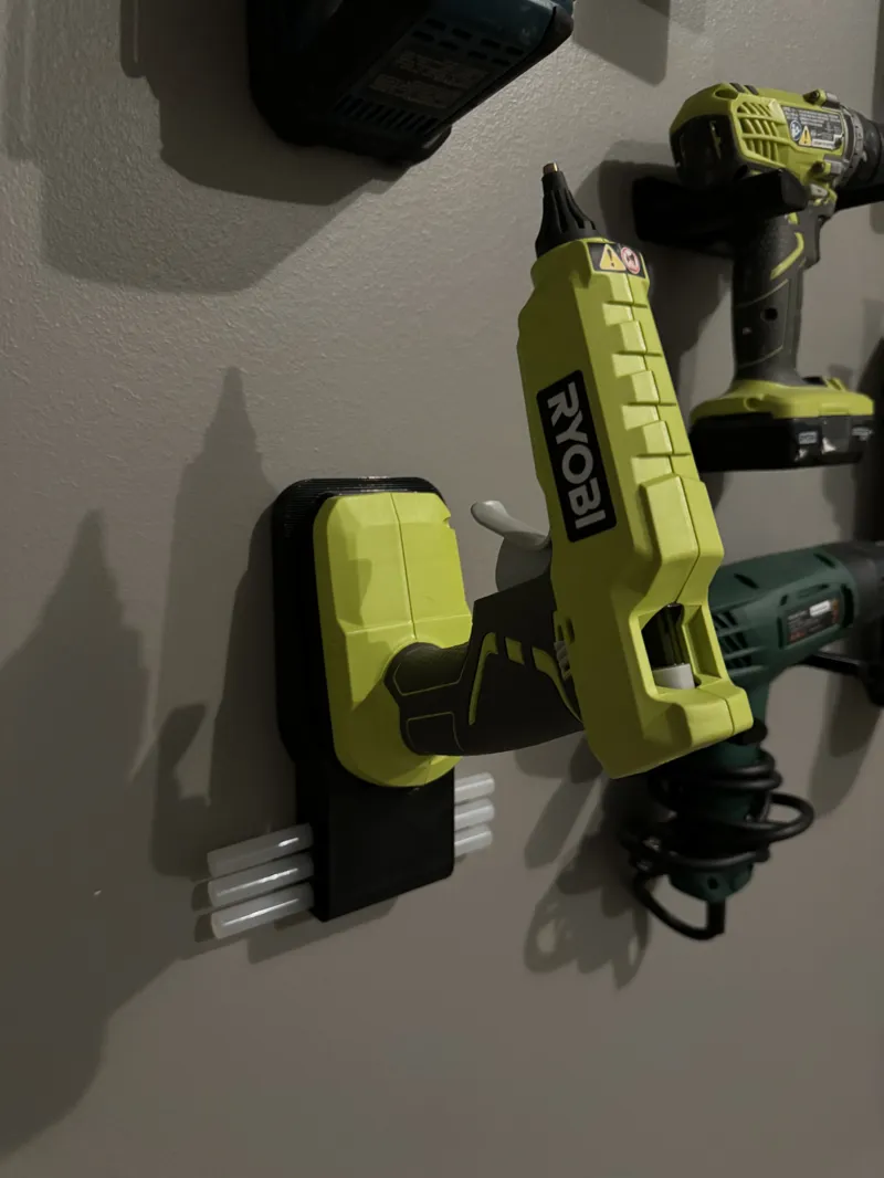 Ryobi Hot Glue Gun Wall Mount w/ Glue Stick holder