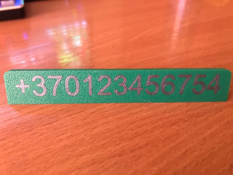 Parametric phone number plate generator