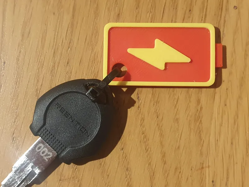 Bicycle battery keychain