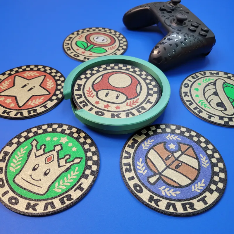 Mario Kart Coasters Multi material print