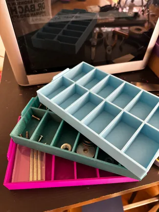 Stackable Parts Trays 4 or 12 compartments