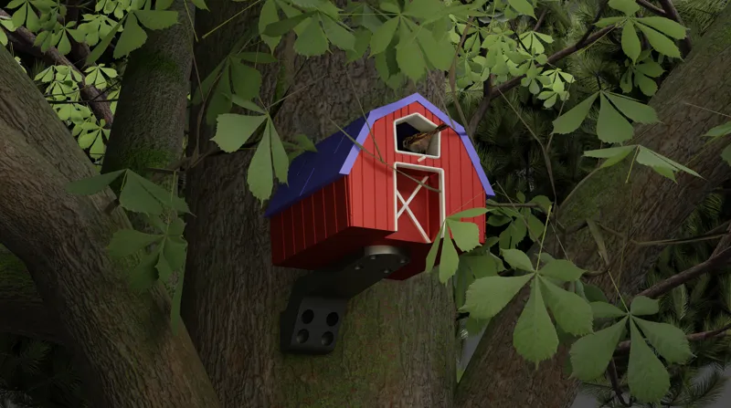 CUTE BARN BIRDHOUSE