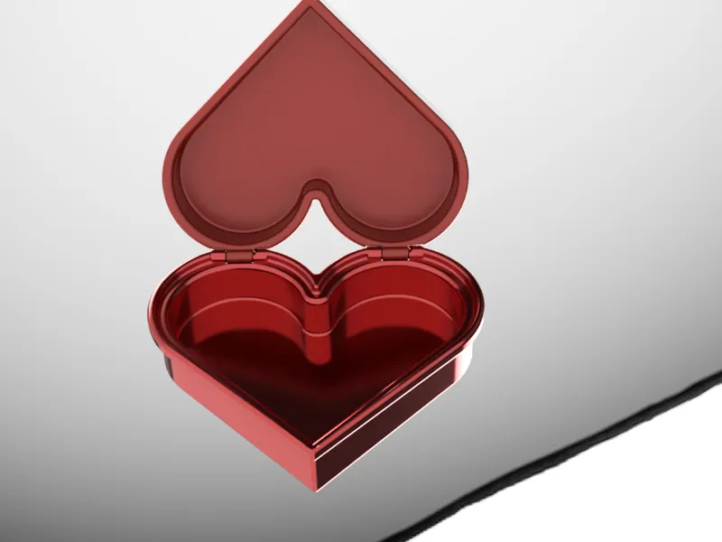 Print-in-place Heart box wich holds a Ring