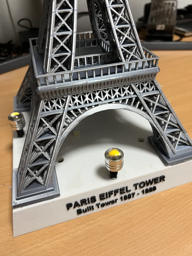 Eiffel Tower light up with Mounting base 