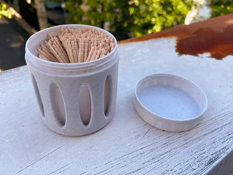 Toothpick Container, but refill with the package.