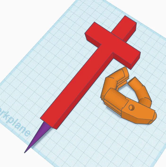 Cross and hand
