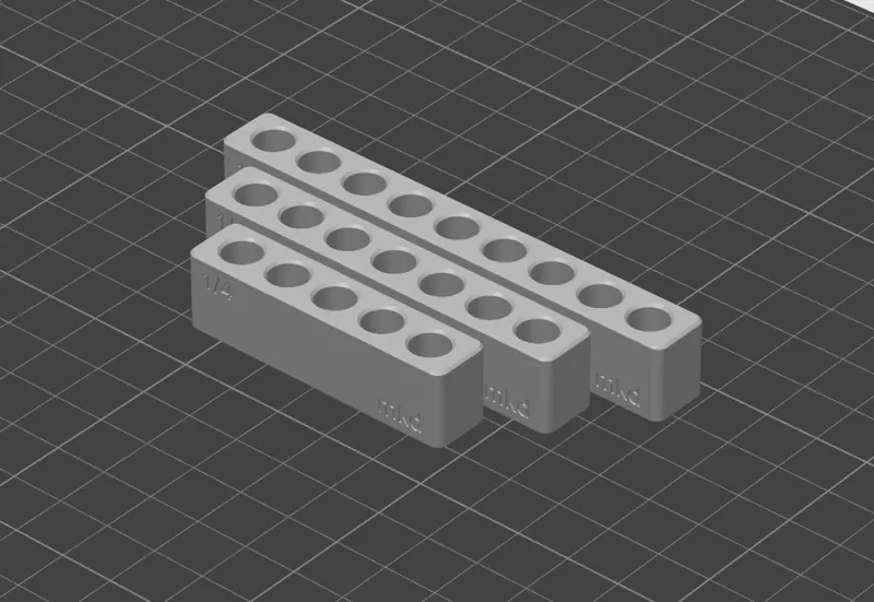 Simple 1/4 in (6.35 mm) Hex Driver Bit Clip/Holder