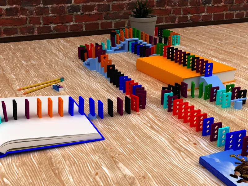 Eco-Friendly Domino Rally: Creative Recycling Game