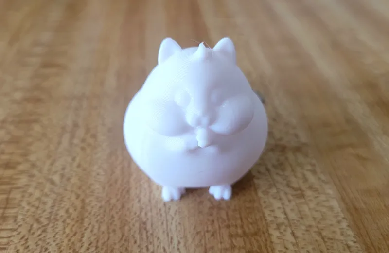 Fat Hamster with keychain hole