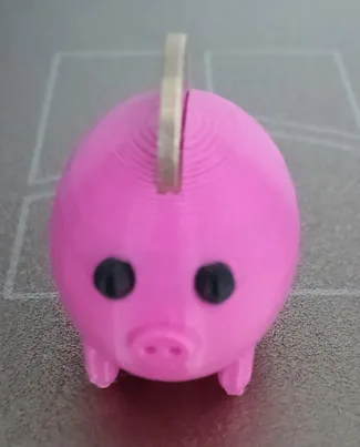 Piggy bank for 1€ coin.