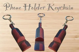 Wine bottle Phone holder