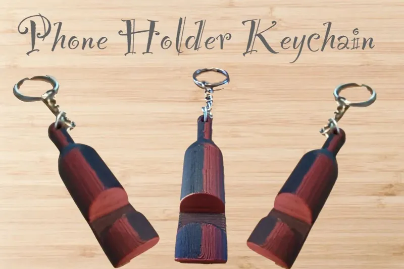 Wine bottle Phone holder