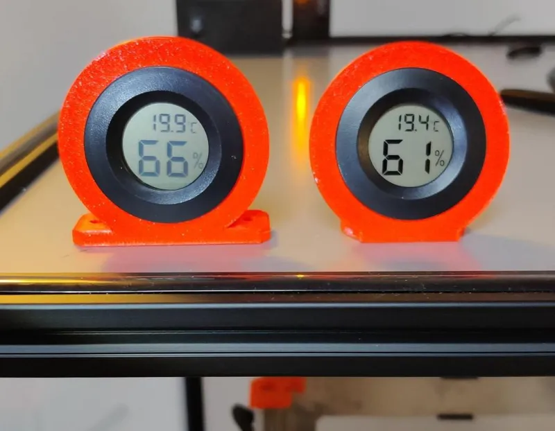 Round hygrometer support