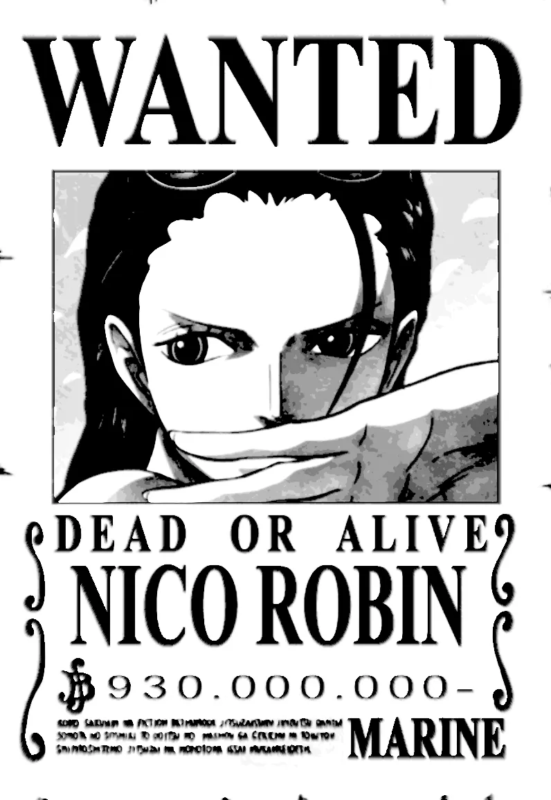 OnePiece Nico Robin Steckbrief Wanted HueForge