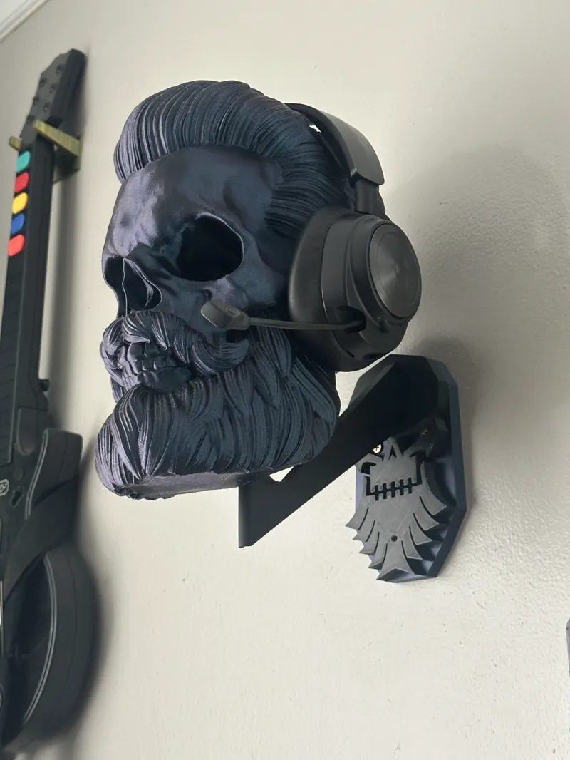 Wall Mount for Gamer Hair - Beard Skull Nº1