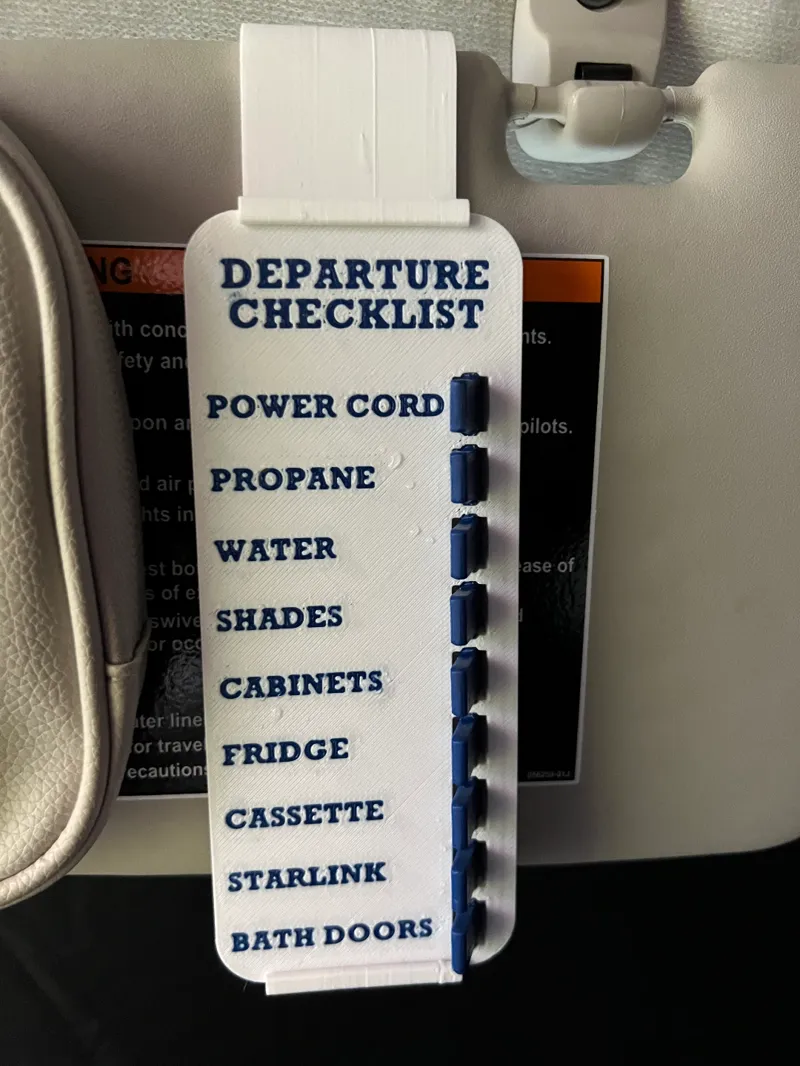 RV CHECKLIST