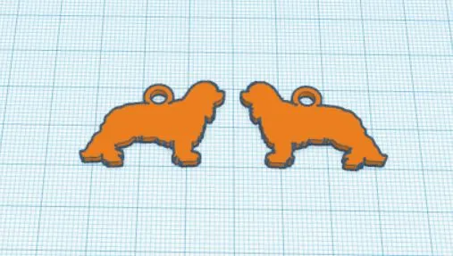 King charles cavalier Earrings view 2