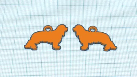 King charles cavalier Earrings view 2