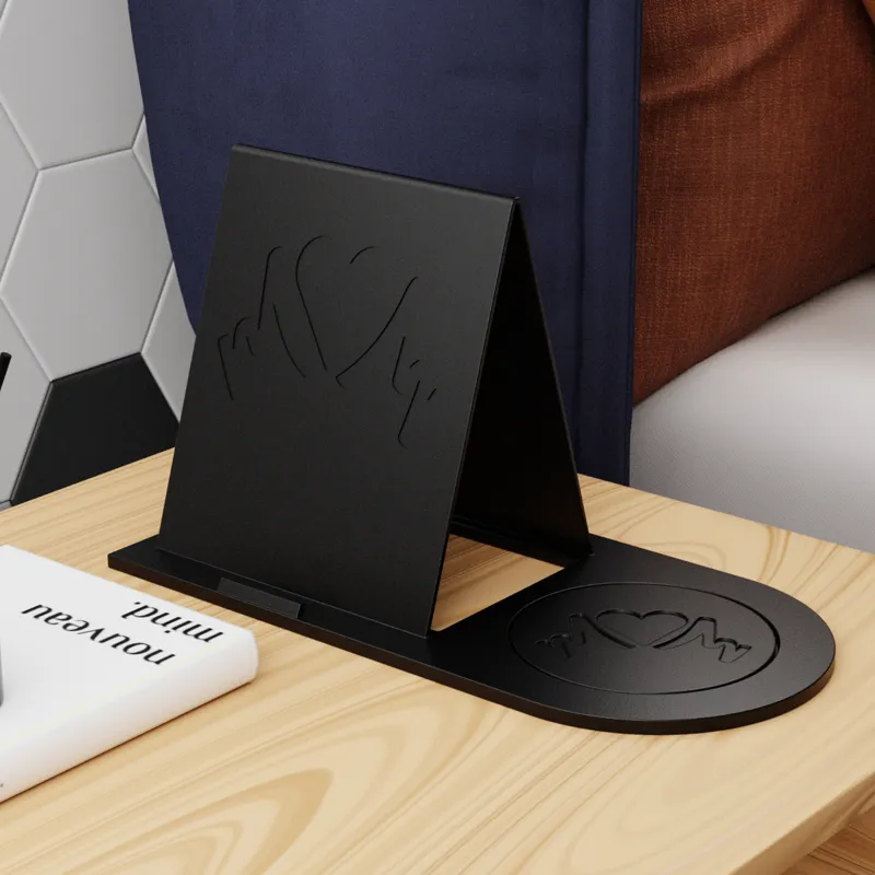 Bedside Book Tablet Phone Holderwith Coaster