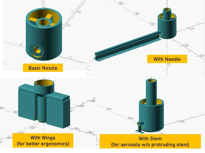 Parametric Aerosol Nozzle Replacement Free 3d Print Model Makerworld
