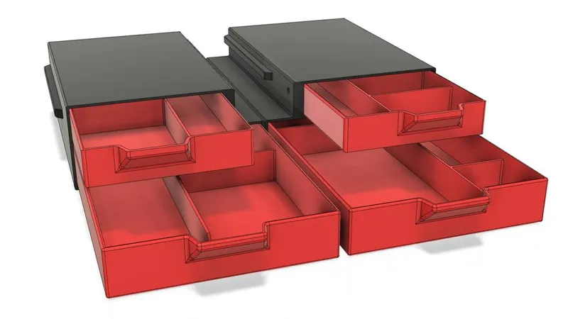 Ender 3 Pro dual double sided drawer