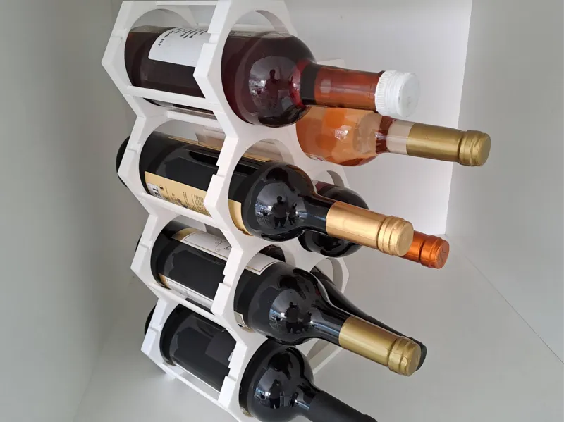 Modular honeycomb wine rack